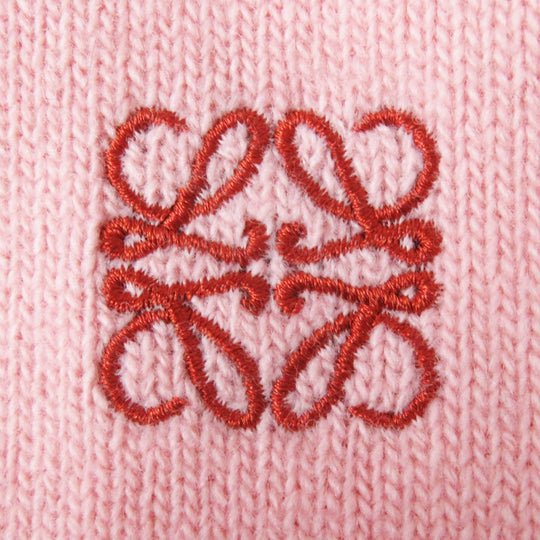 LOEWE cardigan S897Y16K01 Main: 100% wool Pink light gray Women M Used Authentic