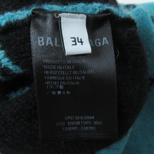 BALENCIAGA knit 529208 Main: 98% wool, Main: 2% nylon green Women 34 Used Authentic