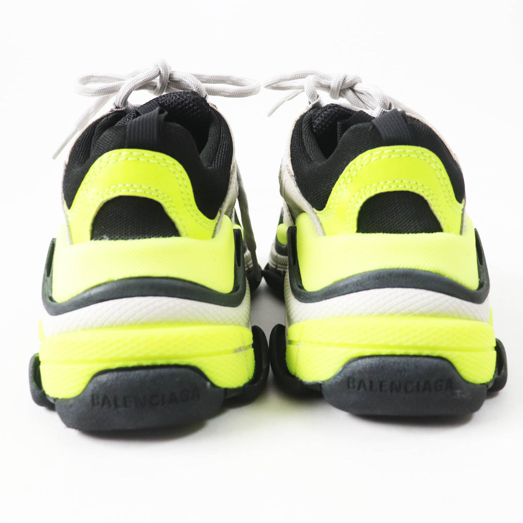 BALENCIAGA sneakers 524039 Polyester,Calf leather,Lambskin multicolor Triple S Women 35 Used Authentic