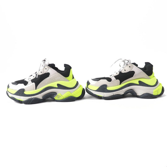 BALENCIAGA sneakers 524039 Polyester,Calf leather,Lambskin multicolor Triple S Women 35 Used Authentic