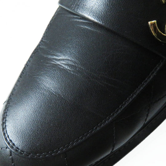 CHANEL loafers 23A G45074 Main: Leather black Matrasse Women 39.5 Used Authentic
