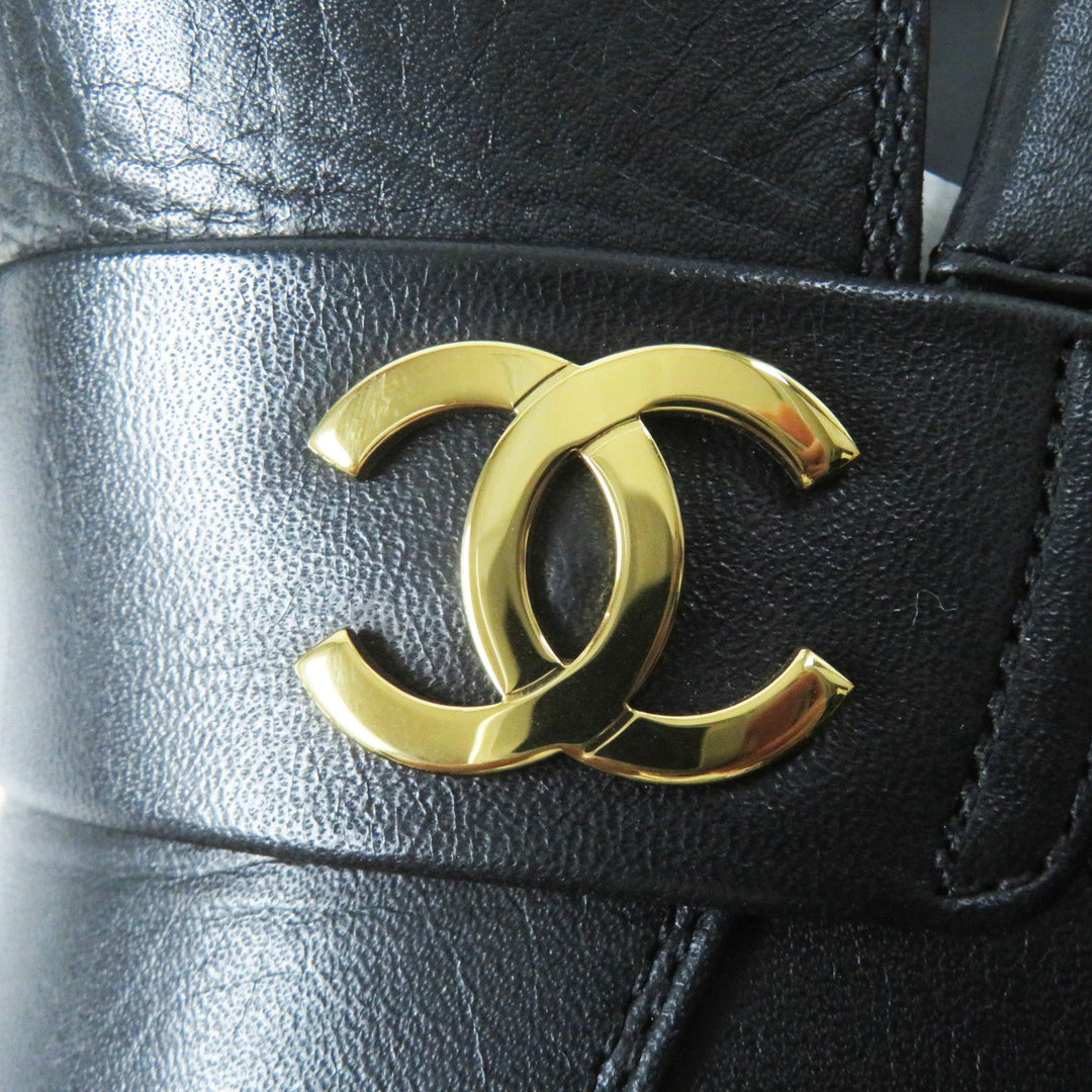 CHANEL loafers 23A G45074 Main: Leather black Matrasse Women 39.5 Used Authentic