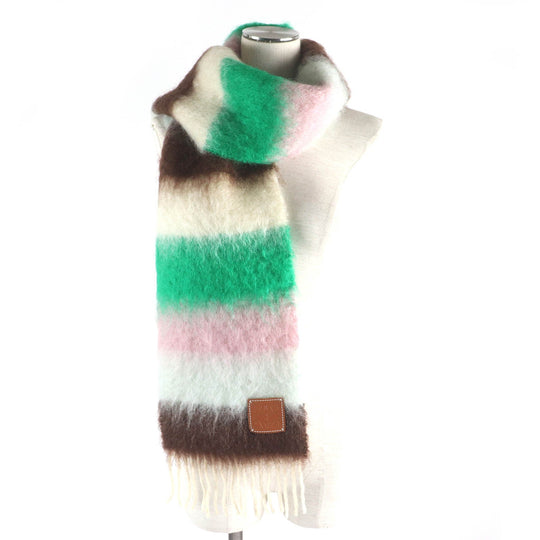 LOEWE Scarf Main: 50% mohair, Main: 48% wool, Main: 2% nylon multicolor Women Used Authentic