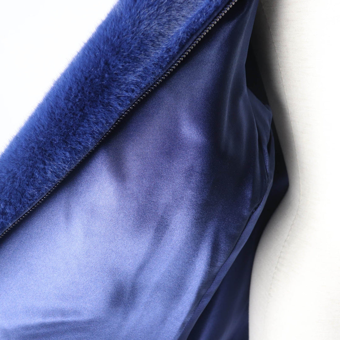 EMPORIO ARMANI A line coat 6K2L882NNUZ Outer: 100% polyester, Part: 97% polyester, Part: 3% elastane (polyurethane), Lining: 100% polyester blue Women 36 Used Authentic