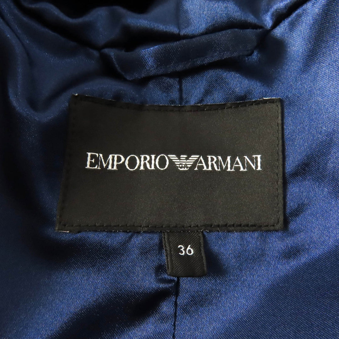 EMPORIO ARMANI A line coat 6K2L882NNUZ Outer: 100% polyester, Part: 97% polyester, Part: 3% elastane (polyurethane), Lining: 100% polyester blue Women 36 Used Authentic