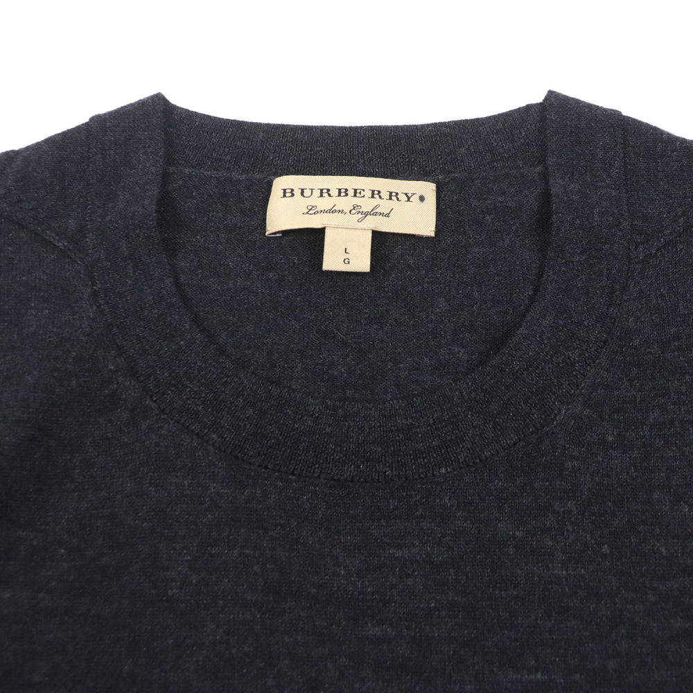BURBERRY sweater 4061739 Main: 100% wool Dark gray mens L Used Authentic