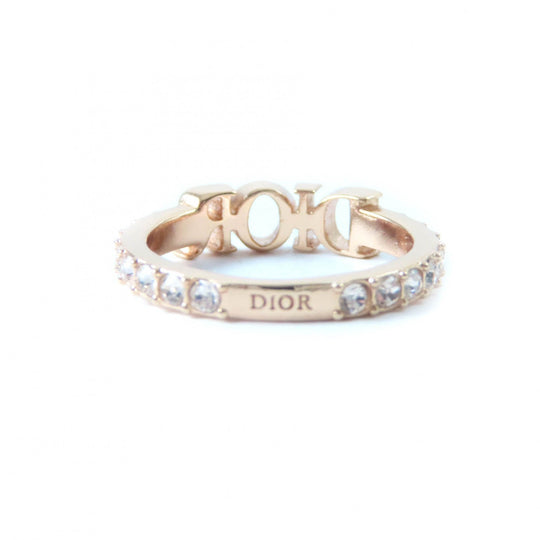 Christian Dior Ring Main: Metal, Part: Crystal Pink gold Dio(r)evolution Ring Women M Used Authentic