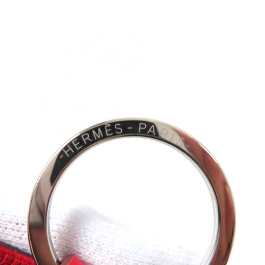 HERMES Bag charm Main: Leather Part: Gold Plated Red Women Used Authentic