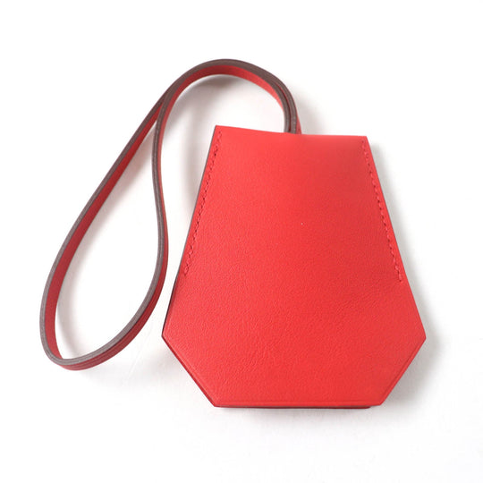 HERMES Bag charm Main: Leather Part: Gold Plated Red Women Used Authentic