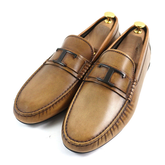 TOD�fS loafers Main: Leather Brown City Gommino mens 9 Used Authentic
