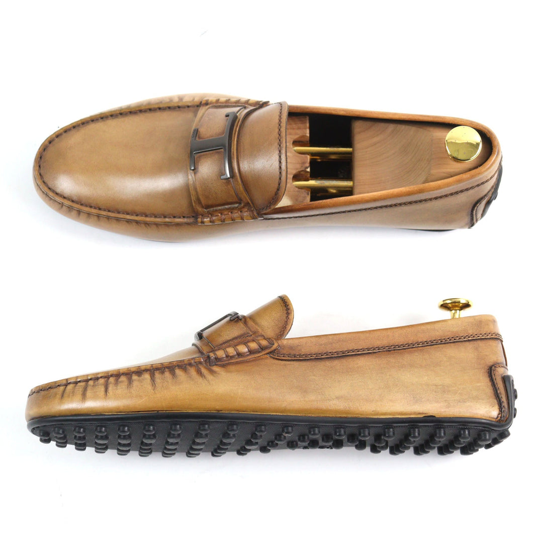 TOD�fS loafers Main: Leather Brown City Gommino mens 9 Used Authentic