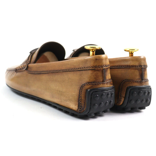 TOD�fS loafers Main: Leather Brown City Gommino mens 9 Used Authentic