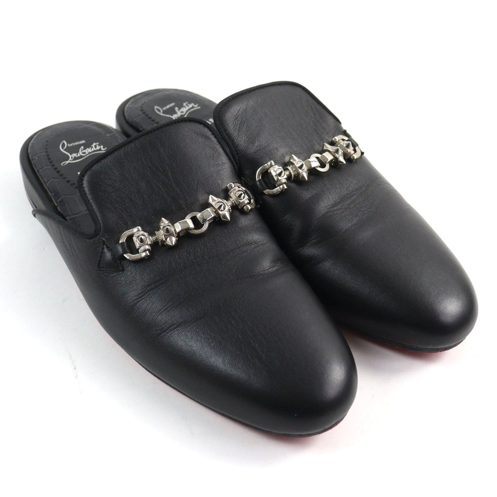 Christian Louboutin Mule Main: Leather black COOLITO SWING FLAT NAPPA mens 43 Used Authentic