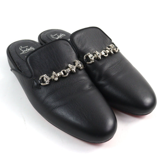Christian Louboutin Mule Main: Leather black COOLITO SWING FLAT NAPPA mens 43 Used Authentic