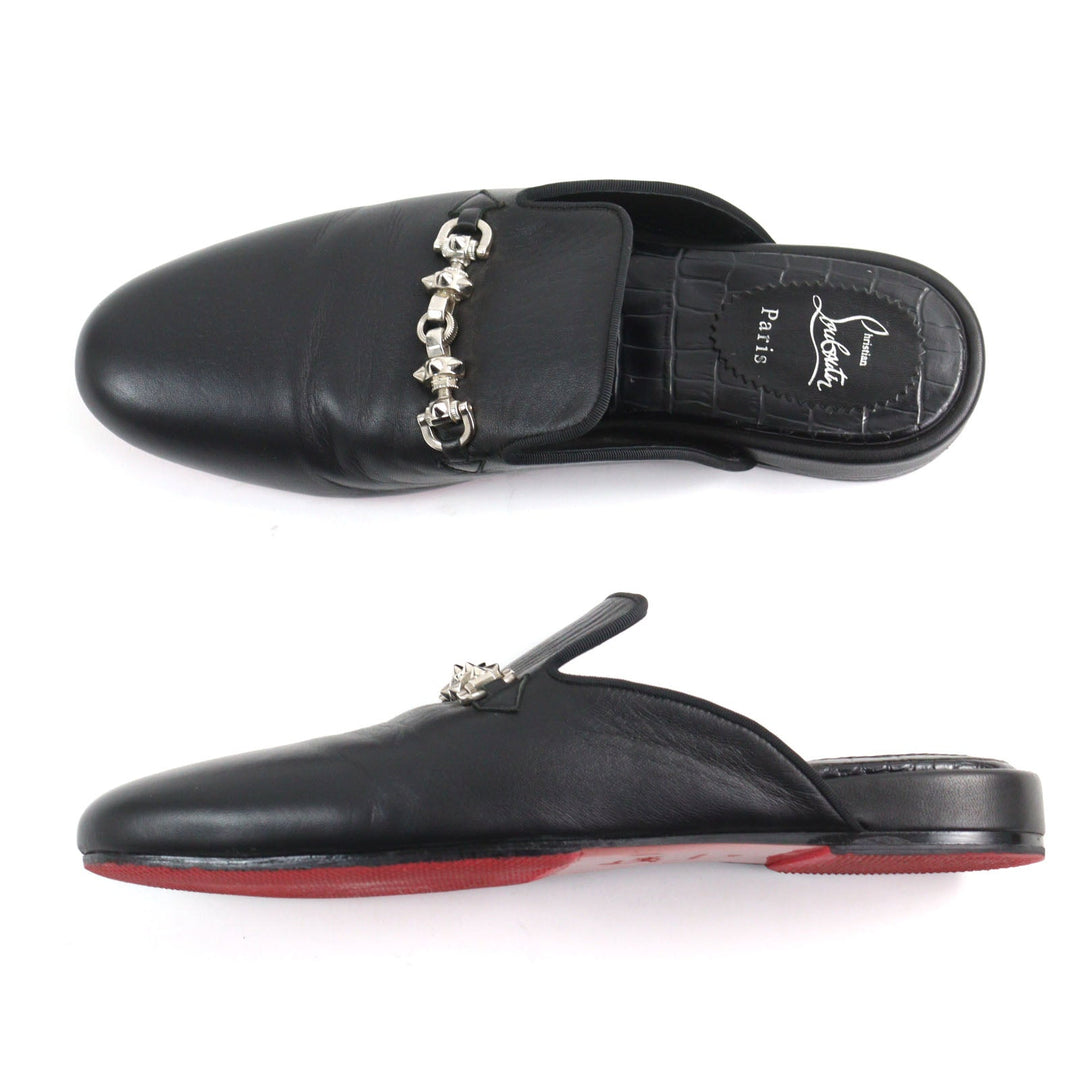 Christian Louboutin Mule Main: Leather black COOLITO SWING FLAT NAPPA mens 43 Used Authentic