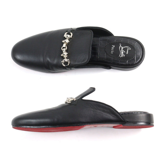 Christian Louboutin Mule Main: Leather black COOLITO SWING FLAT NAPPA mens 43 Used Authentic