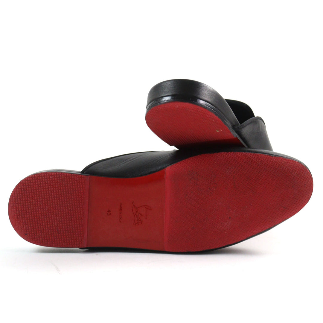 Christian Louboutin Mule Main: Leather black COOLITO SWING FLAT NAPPA mens 43 Used Authentic