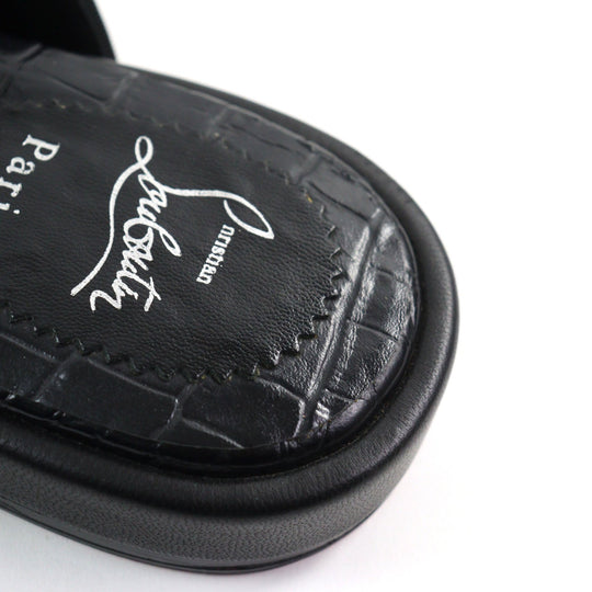 Christian Louboutin Mule Main: Leather black COOLITO SWING FLAT NAPPA mens 43 Used Authentic