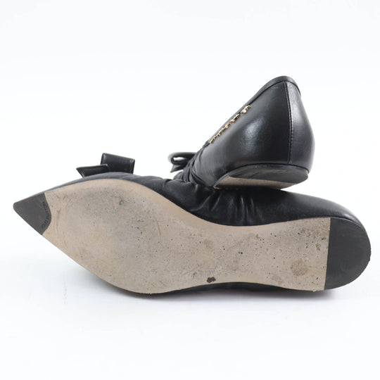LOUIS VUITTON Ballet shoes Main: Leather black Marli Line Women size unknown Used Authentic