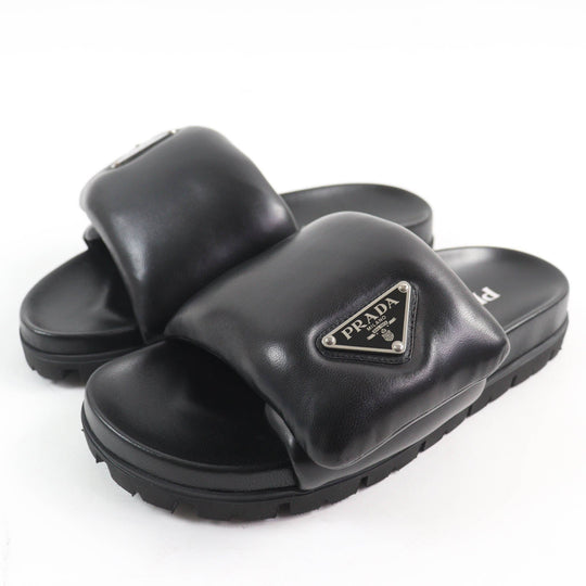 PRADA Sandals 1XX648 Main: Nappa leather black Women 36 Used Authentic