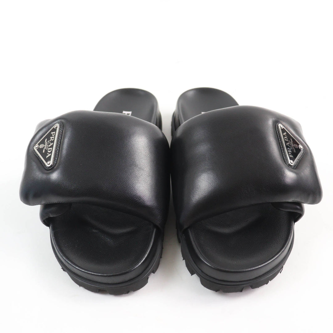 PRADA Sandals 1XX648 Main: Nappa leather black Women 36 Used Authentic