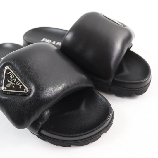 PRADA Sandals 1XX648 Main: Nappa leather black Women 36 Used Authentic