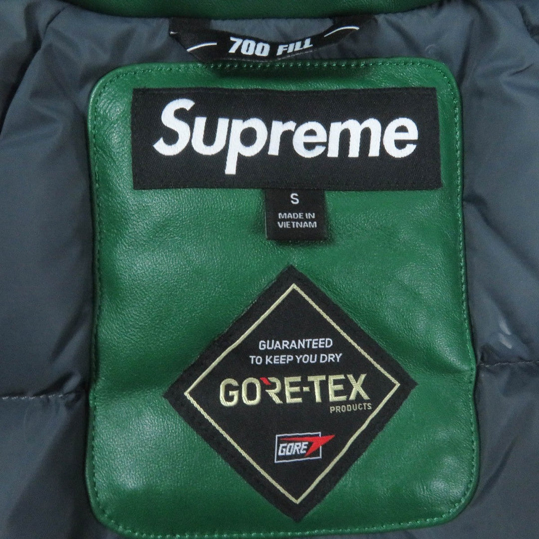 Supreme Down jacket Outer: Sheepskin, Lining: 100% nylon, Filling: 85% down, Filling: 15% feather green Leather 700-Fill Down Parka mens S Used Authentic