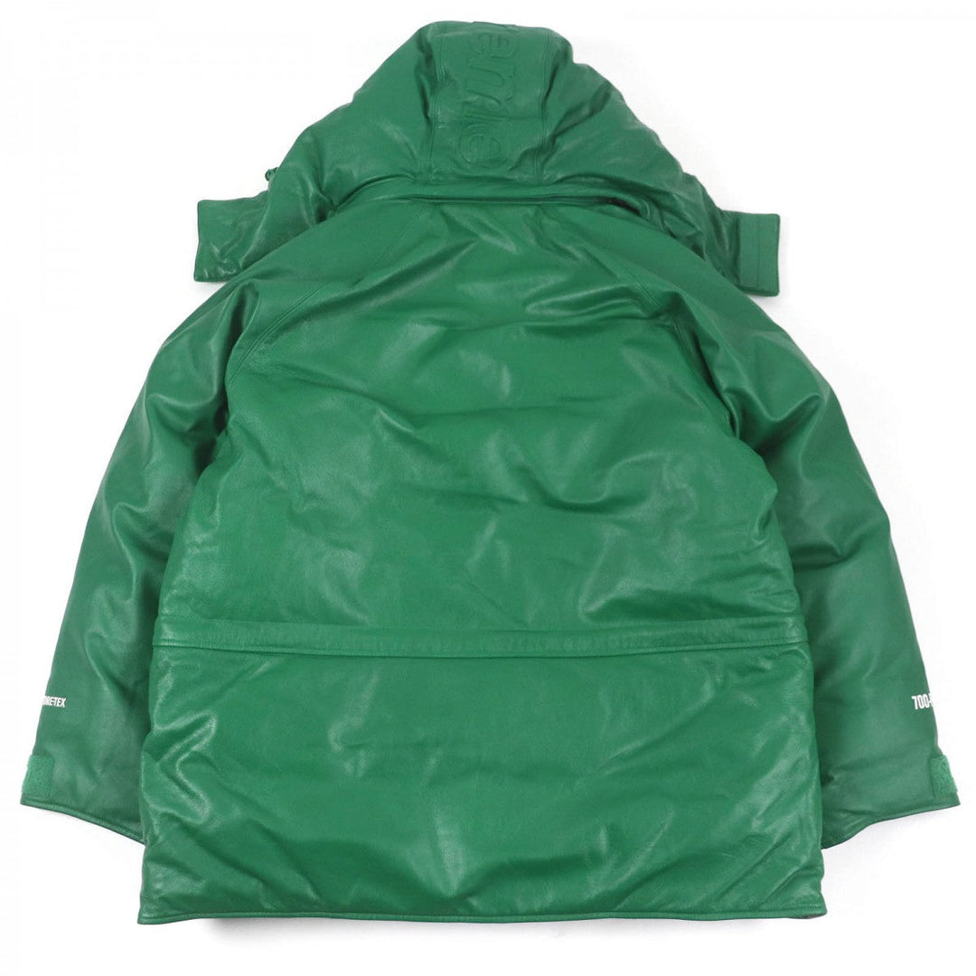 Supreme Down jacket Outer: Sheepskin, Lining: 100% nylon, Filling: 85% down, Filling: 15% feather green Leather 700-Fill Down Parka mens S Used Authentic