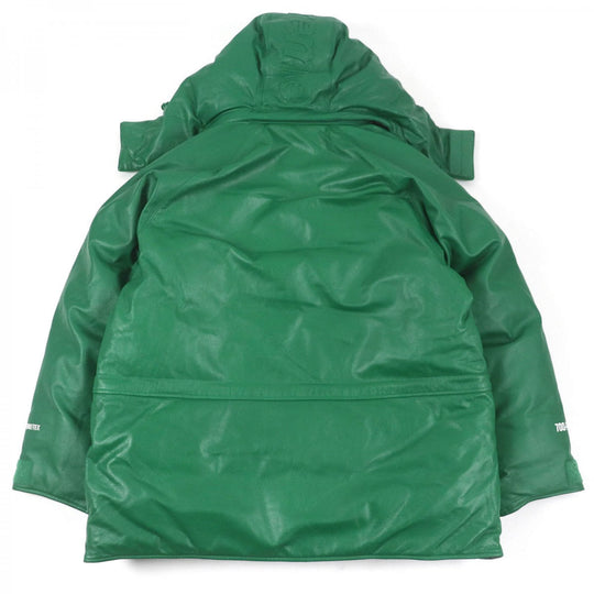Supreme Down jacket Outer: Sheepskin, Lining: 100% nylon, Filling: 85% down, Filling: 15% feather green Leather 700-Fill Down Parka mens S Used Authentic