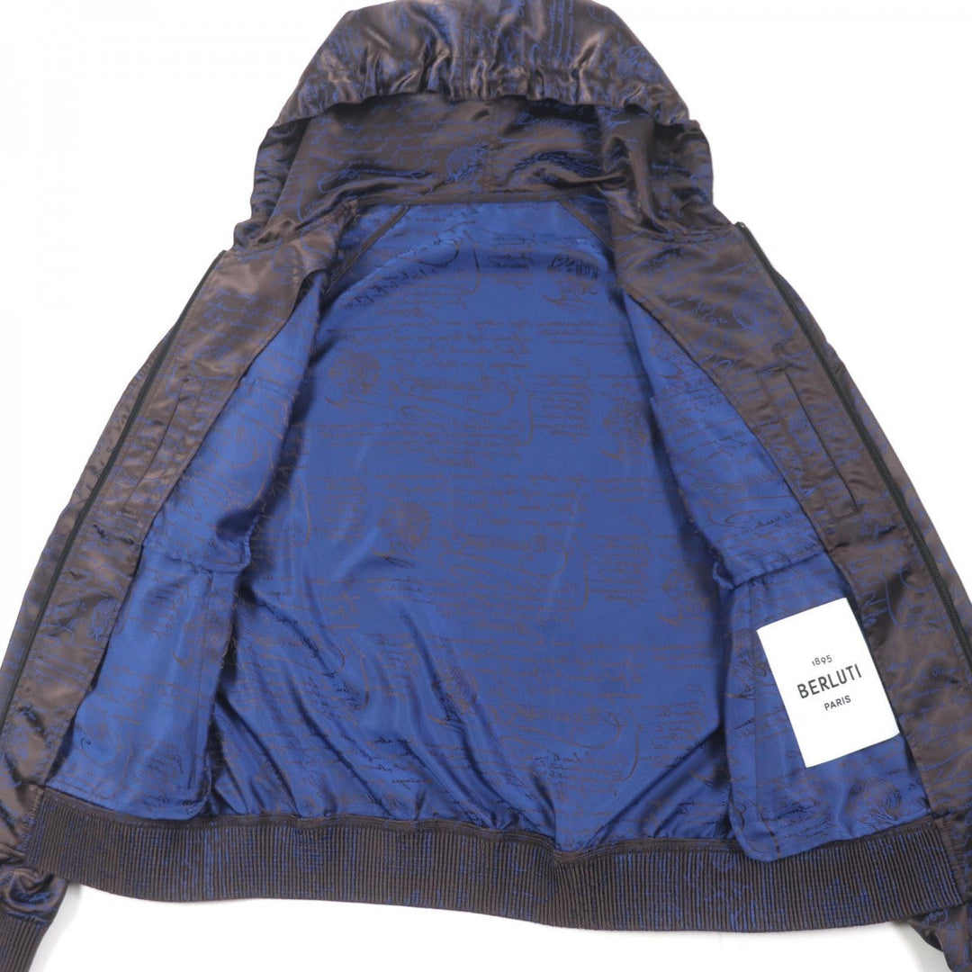 Berluti Hoodie R17OBU68 polyester dark brown navy 44