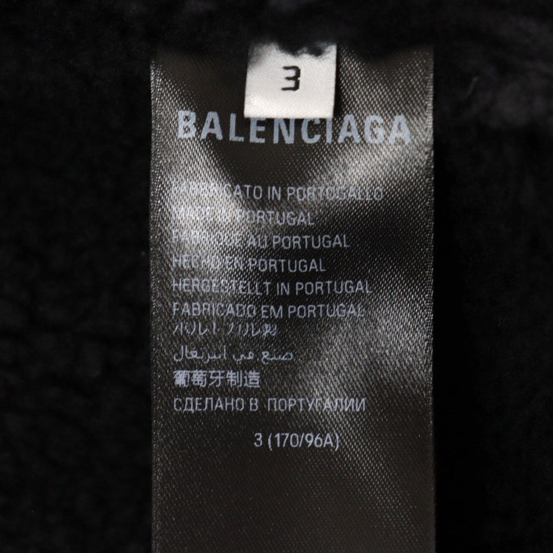 BALENCIAGA Hoodie 773668 TPUQ2 Main: 99% cotton, Main: 1% polyurethane, Part: 91% cotton, Part: 9% polyurethane, Lining: 100% polyester black 3B Sports Icon hoodie mens 3 Used Authentic