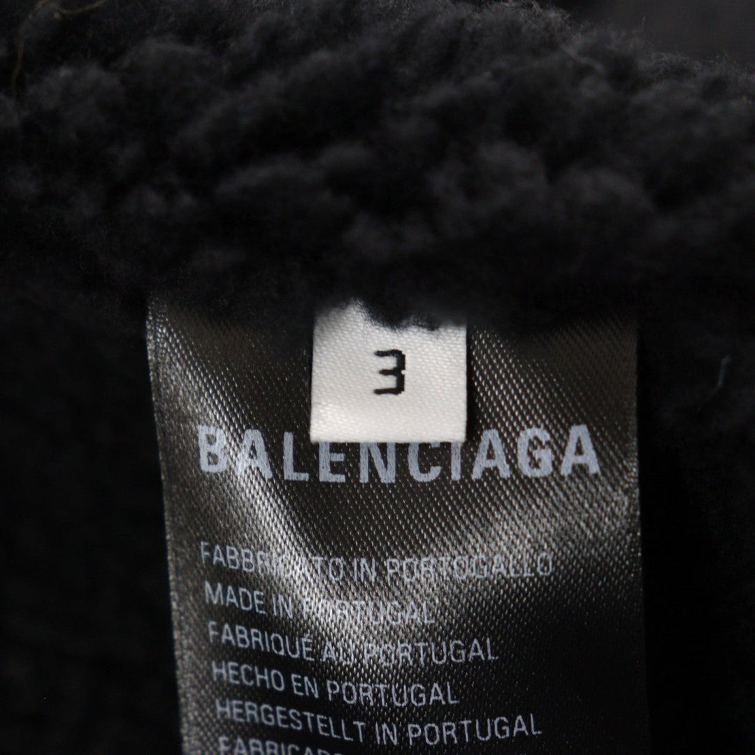 BALENCIAGA Hoodie 773668 TPUQ2 Main: 99% cotton, Main: 1% polyurethane, Part: 91% cotton, Part: 9% polyurethane, Lining: 100% polyester black 3B Sports Icon hoodie mens 3 Used Authentic