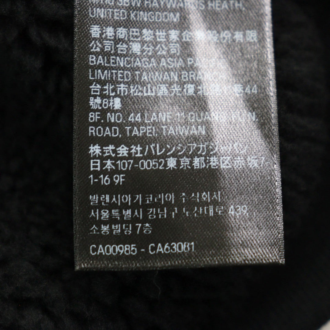BALENCIAGA Hoodie 773668 TPUQ2 Main: 99% cotton, Main: 1% polyurethane, Part: 91% cotton, Part: 9% polyurethane, Lining: 100% polyester black 3B Sports Icon hoodie mens 3 Used Authentic