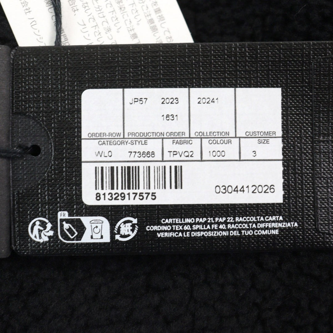 BALENCIAGA Hoodie 773668 TPUQ2 Main: 99% cotton, Main: 1% polyurethane, Part: 91% cotton, Part: 9% polyurethane, Lining: 100% polyester black 3B Sports Icon hoodie mens 3 Used Authentic