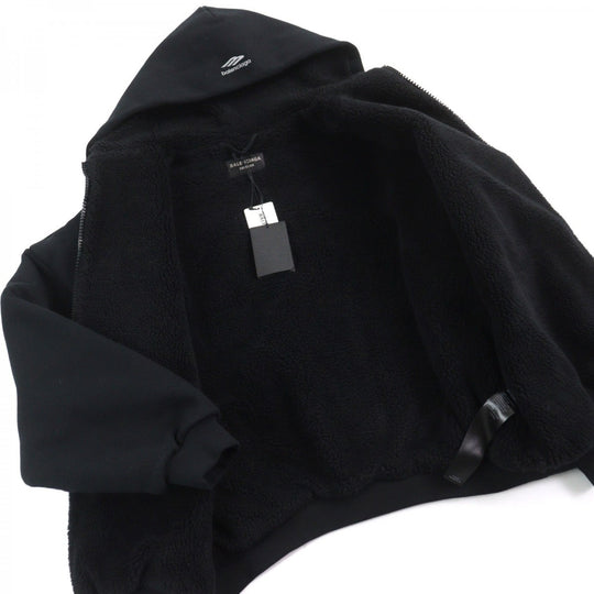 BALENCIAGA Hoodie 773668 TPUQ2 Main: 99% cotton, Main: 1% polyurethane, Part: 91% cotton, Part: 9% polyurethane, Lining: 100% polyester black 3B Sports Icon hoodie mens 3 Used Authentic
