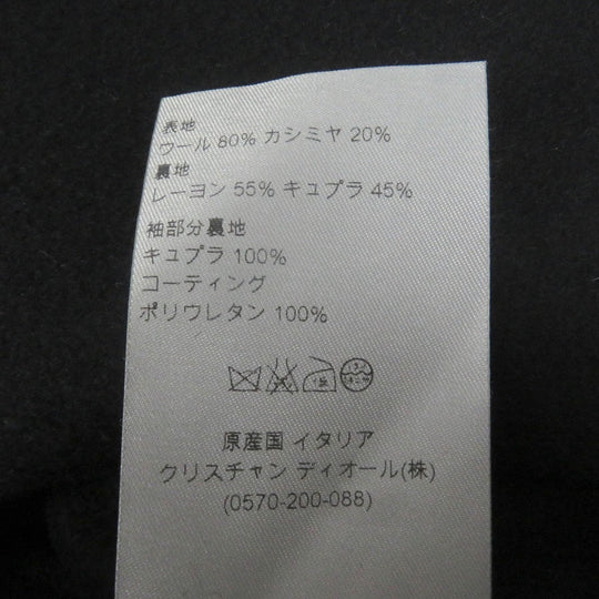 Dior HOMME Chester coat 433C330A3183 Outer: 80% wool, Outer: 20% cashmere, Lining: 55% rayon, Lining: 45% cupra, Sleeve lining: 100% cupra black mens 48 Used Authentic