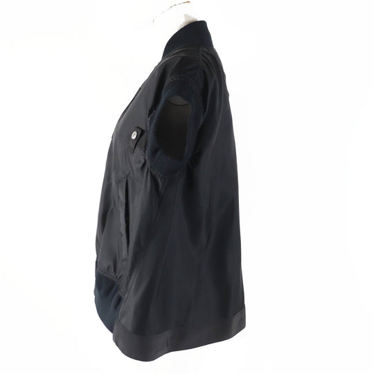 Sacai Best SCW-072 Outer: 100% nylon, Filling: 100% polyester, Lining: 100% cupra, Part: 50% cotton, Part: 50% polyester black Twill vest Women 1 Used Authentic