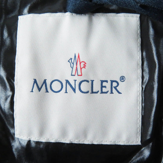 MONCLER Down jacket Outer: 100% nylon, Filling: 90% down, Filling: 10% feather, Lining: 100% nylon, Part: 46% wool Black White GINAVELLE Women Used Authentic