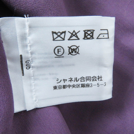 CHANEL Jacket 22P P72383 Outer: 48% acrylic, Outer: 27% polyester, Outer: 16% cotton, Outer: 9% polyamide (nylon), Lining: 100% silk Purple type Women 36 Used Authentic