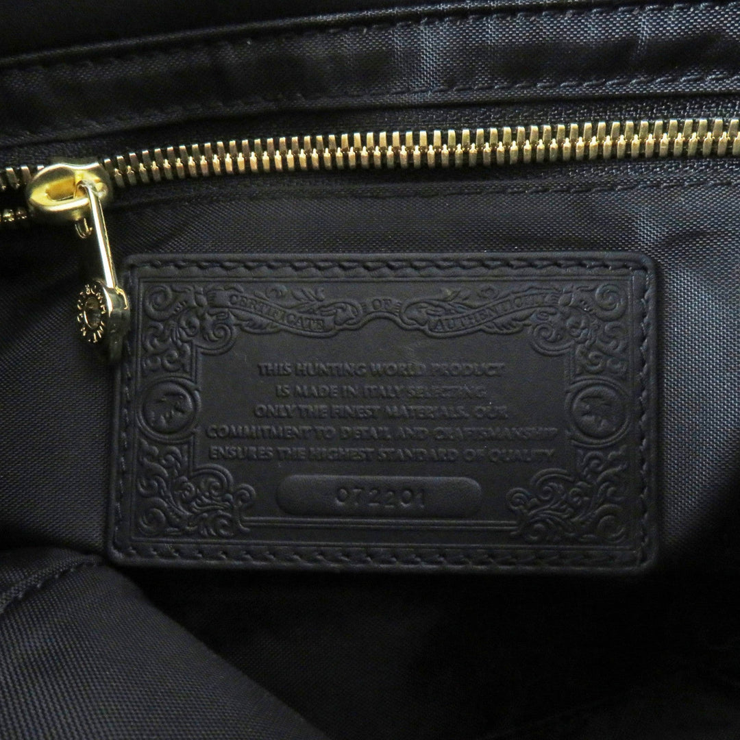 HUNTING WORLD Tote Bag Main: Batucross black Battue Diamante Women Used Authentic