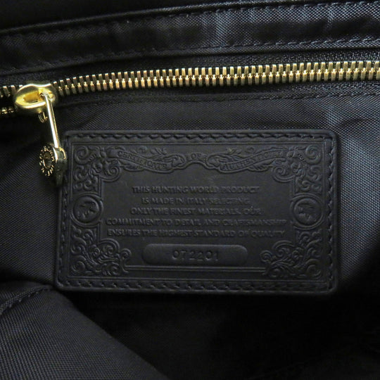 HUNTING WORLD Tote Bag Main: Batucross black Battue Diamante Women Used Authentic
