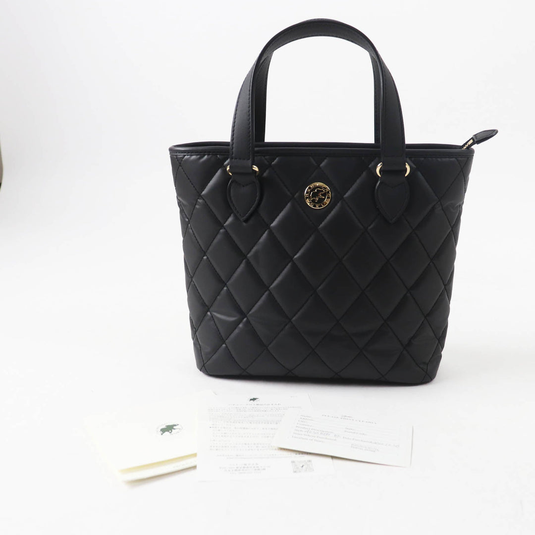 HUNTING WORLD Tote Bag Main: Batucross black Battue Diamante Women Used Authentic