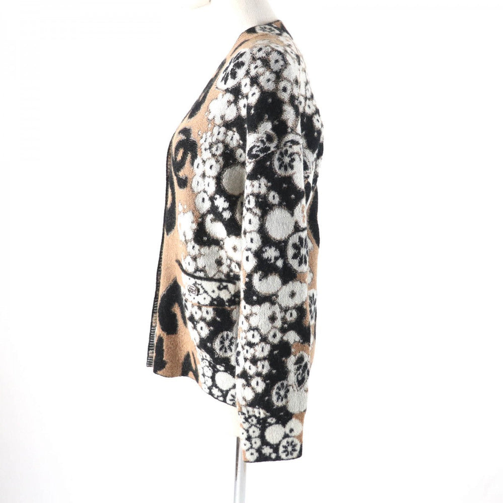 CHANEL cardigan 23A P75362 cashmere Brown black 34