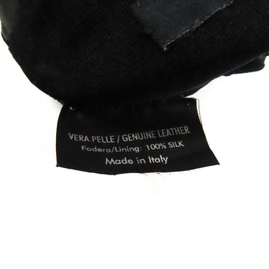 GUCCI gloves Main: Leather, Lining: 100% Silk black Women 7.5 Used Authentic