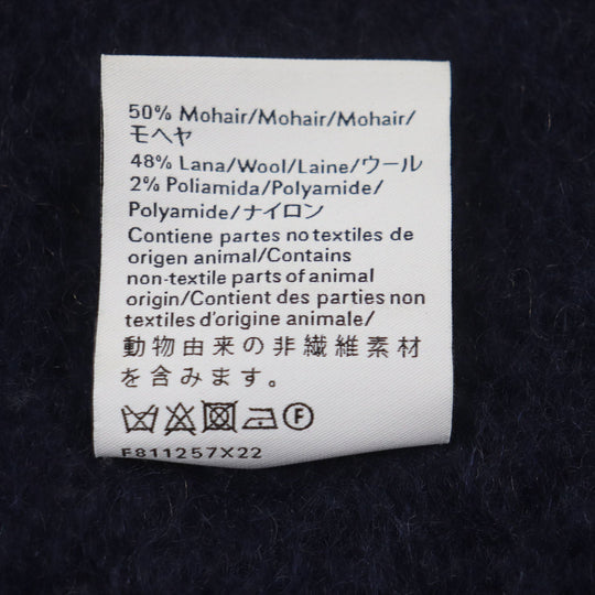 LOEWE Scarf Main: 50% mohair, Main: 48% wool, Main: 2% nylon Navy multi mens Used Authentic