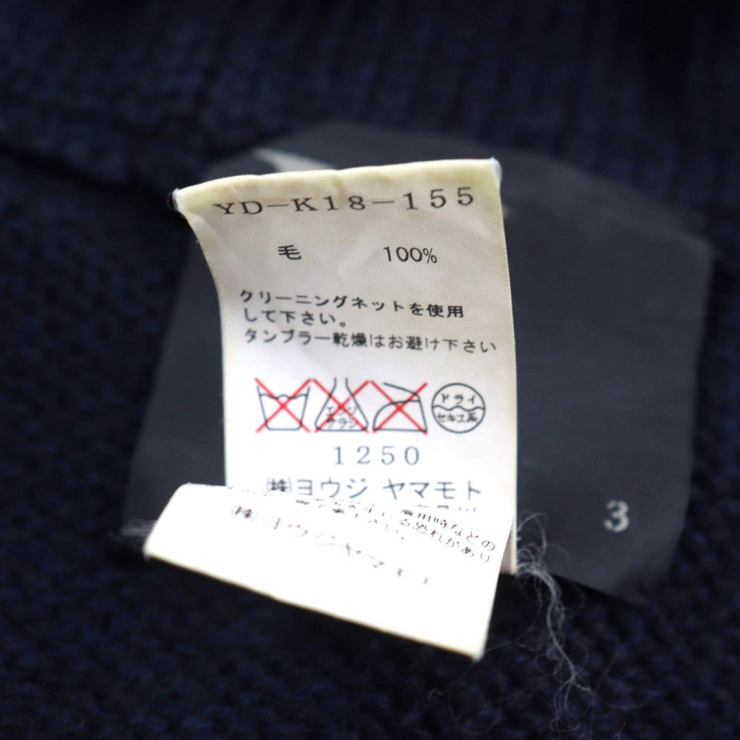 Y's Duffel coat YD-K18-155  Main: 100% wool Navy mens 3 Used Authentic