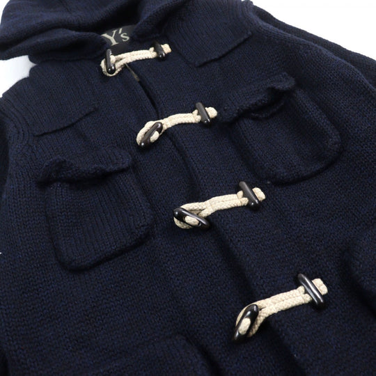 Y's Duffel coat YD-K18-155  Main: 100% wool Navy mens 3 Used Authentic