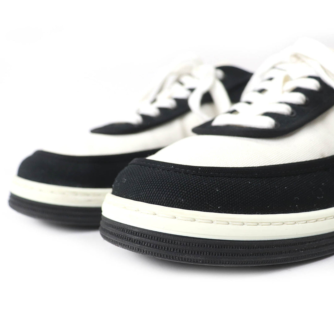 CHANEL Low cut sneakers G37488 Main: Canvas Black White Women 37 Used Authentic