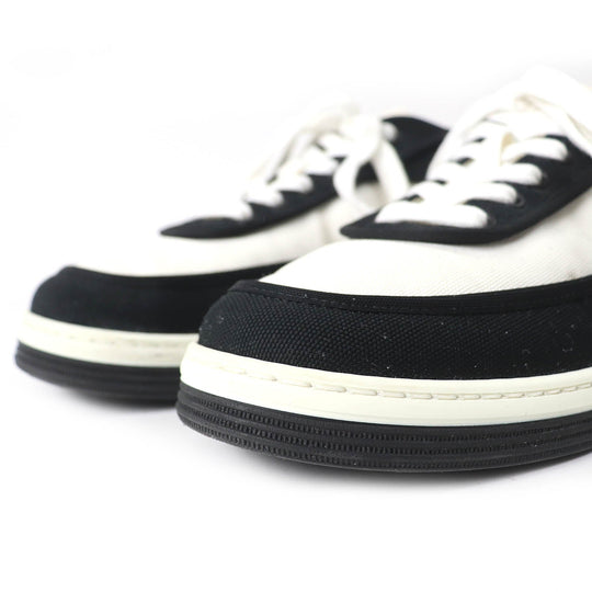 CHANEL Low cut sneakers G37488 Main: Canvas Black White Women 37 Used Authentic