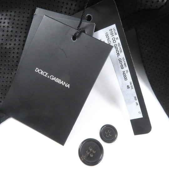 DOLCE&GABBANA tailored jacket G2ND6L Main: 100% lambskin black mens 46 Used Authentic